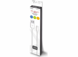 Savio CL-125 USB kabel USB 2.0 1 m USB A USB C Bílá
