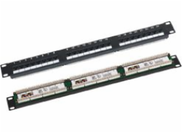 Patchpanel UTP kat.6 19 cali 1U 24xRJ45 LSA 