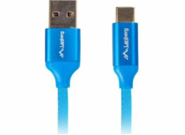 Lanberg USB kabel Lanberg Premium Quck Charge 3.0 kabel, USB-C (M) -&gt; A (M) 1,8m modrý