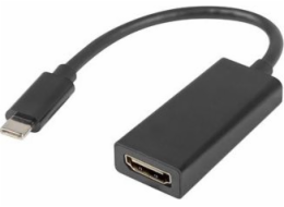 Lanberg USB adaptér Lanberg USB TYP-C (M) -HDMI (F) adaptér 15cm Černý