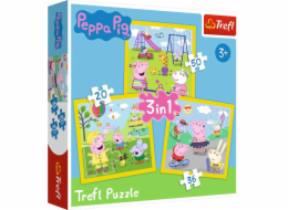 Trefl Puzzle 3v1 Peppa Pig - Peppa&#39;s Happy Day