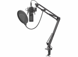Streamovací mikrofon Genesis Radium 400, USB, kardioidní polarizace, ohybné rameno, pop-filter