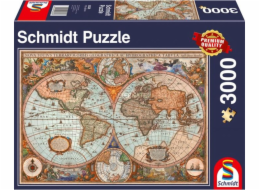 Schmidt Games Puzzle Starožitná mapa světa