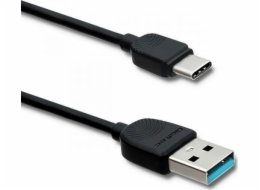 Qoltec USB kabel USB 2.0 kabel Qoltec USB typ C samec | USB A samec | 1,2 m | Černá
