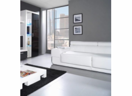 Cama high display cabinet SAMBA white/black gloss