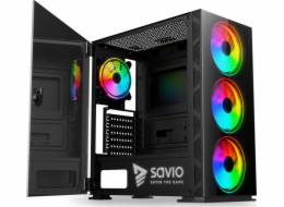 SAVIO PC Case Prime X1 ARGB Glass Black