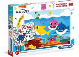 Clementoni Puzzle 60 HappyColor Double Face Baby Shark