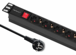 QOLTEC 54469 Power strip for RACK 1U 16A 8xSCHUKO 2m