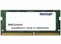 Paměť pro notebook Patriot SODIMM DDR4 8GB 2400MHz CL17 (PSD48G240081S)