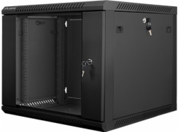 LANBERG RACK CABINET 19” WALL-MOUNT 9U/600X600 (FLAT PACK) V2 BLACK