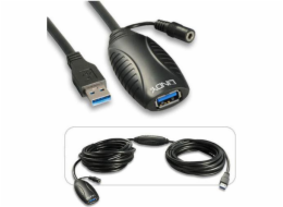 Lindy USB-A aktivní USB kabel 10m černý (43156)