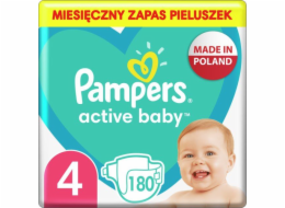 Pampers Pieluszki Active Baby 4, 9-14 kg, 180 szt.