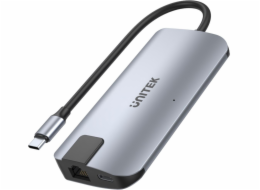 UNITEK uHUB P5+ USB 2.0 Type-C Black  Grey