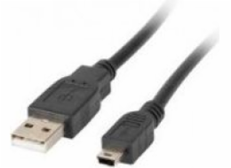 Lanberg USB kabel USB 2.0 MINI KABEL AM-BM5P (CANON) ČERNÝ FERIT 1,8M LANBERG CA-USBK-11CC-0018-BK - CA-USBK-11CC-0018-BK