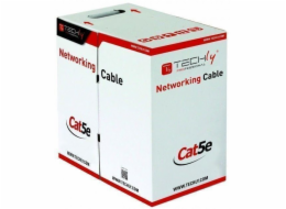 Techly externí instalační kabel F/UTP, CAT5E, WIRE, 305M, Černá (029167)