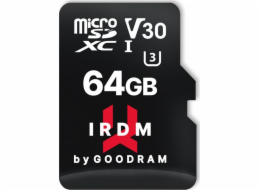 GOODRAM microSDXC karta 64GB IRDM (R:100/W:70 MB/s), UHS-I Class 10, U3, V30 + Adapter