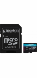 KINGSTON 256GB microSDXC Canvas Go! Plus 170R/100W U3 UHS-I V30 Card + SD Adapter