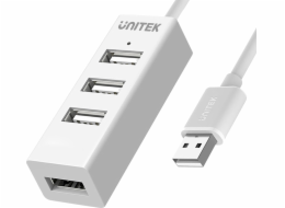 HUB USB Unitek Y-2146 4x USB 2.0 mini bílý