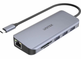 UNITEK D1026B dokovací stanice/replikátor portů USB 3.2 Gen 1 (3.1 Gen 1) Type-C Šedá