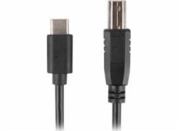 Lanberg CA-USBA-14CC-0018-BK USB-C (M) na USB-B (M), 1,8m, černý LANBERG USB-C (M) na USB-B (M) 2.0 kabel 1,8m, černý