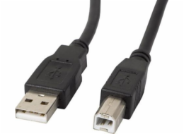 Lanberg USB kabel KABEL USB-A (M) -&gt; USB-B (M) 2.0 1.0M ČERNÝ FERIT LANBERG