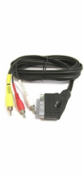 PremiumCord Kabel SCART - 3xCINCH M/M 1.5m in/out přepínač