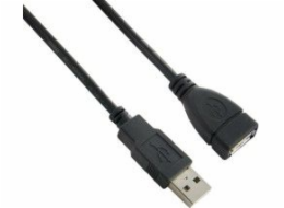 Lanberg USB kabel Prodlužovací USB 2.0 AM-AF černý 1,8m (CA-USBE-10CC-0018-BK)