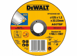 Dewalt kovový řezný kotouč 125x1,2x22,2mm 10 kusů Inox (DT42340TZ-QZ)