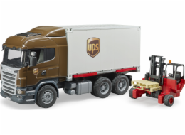 Bruder Scania R UPS kontejner s vysokozdvižným vozíkem a paletami 2 ks (03581)