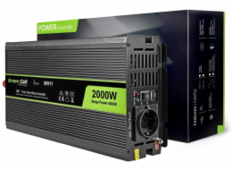 Auto měnič Green Cell 12V až 230V, 2000W / 4000W Čistá sinusovka (INV11)