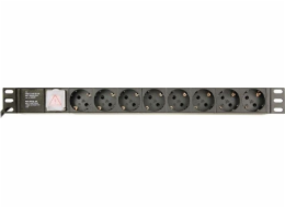 Gembird EG-PDU-014-C14 power distribution unit (PDU) 8 AC outlet(s) 1U Black