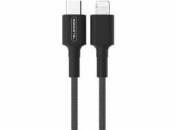 USB CABLE TYPE-C TO IPHONE 3.6A BLACK SOMOSTEL POWER 18W POWER DELIVERY SMS-BW05 PD TYPC-IPH - 1 METER