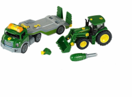 John Deere Traktor  na odtahovce + nástroje Klein