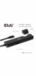 Club3D hub USB-C 3.2 Gen1 7in1 Hub HDMI 4K60Hz, 2x SD card, 2x USB-A, USB-C PD - nabíjení 100W, RJ45