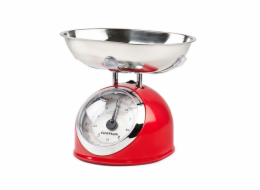 Kuchyňská váha G3Ferrari, G2000302, RD, mechanická, retro styl, funkce tary, velká vážící miska, přesnost 25 gr / 5 kg