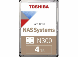 TOSHIBA HDD N300 NAS 4TB, SATA III, 7200 rpm, 128MB cache, 3,5", BULK