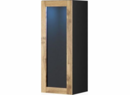 Cama cabinet VIGO 90 glass 90/35/32 black/wotan oak