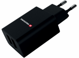 Swissten Síťový Adaptér Smart Ic 2X Usb 2,1A Power Černý