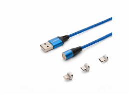 SAVIO CL-157 Magnetický kabel 3 v 1 typu C, Micro USB, Lightning