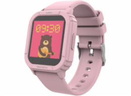 iGET KID F10 Pink - Dětské hodinky s hrami/1,4" displej/240x240px/128 kb RAM + 128 MB ROM/160 mAh/BT 5.0/IP68/růžová