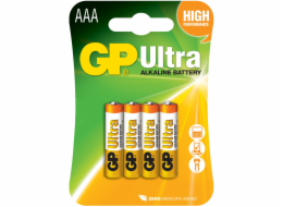 GP Ultra AAA baterie, 1.5V alkalické, 4ks