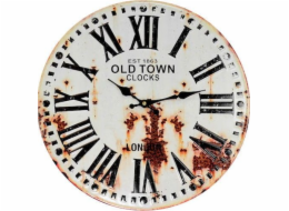 TECHNOLINE wall clock 596644 Vintage Retro Old Town Metal Loft 40 cm