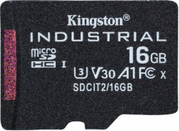 KINGSTON 16GB microSDHC Industrial C10 A1 pSLC Card Single Pack w/o Adapter