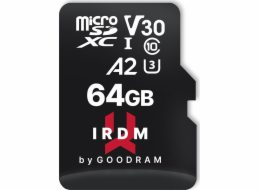 GOODRAM IRDM microSDXC      64GB V30 UHS-I U3 + adapter