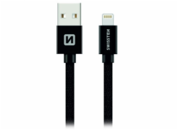 Swissten Datový Kabel Textile Usb / Lightning 1,2 M Černý