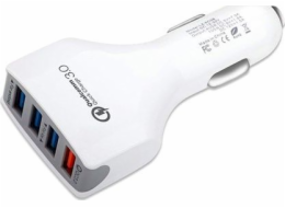 CAR CHARGER 4 X USB 7A WHITE VEGA FASTON FAST CHARGER QUICK 4XUSB 3.0 3500mAh