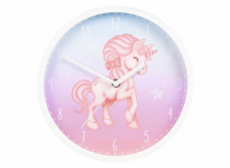 Hodiny Hama Magical Unicorn, dětské nástěnné, průměr 25 cm, tichý chod