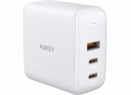 Aukey AUKEY PA-B6S White Omnia Mix GaN nabíječka ultrarychlá 3xUSB síťová nabíječka (2xUSB C+1xUSB A) 90W
