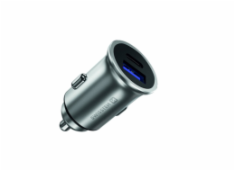 Swissten cl adaptér power delivery usb-c + quick charge 3.0 36w metal stříbrný