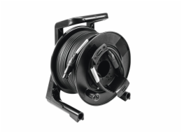 PSSO DMX kabel 50m na navíjecím bubnu, XLR Neutrik, 2x 0,22, černý